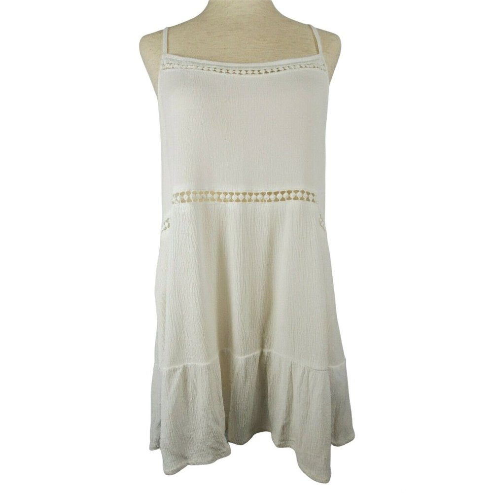 Paper Crane Women tops sz L white adjustable straps light weight